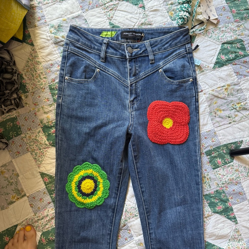 Erika Kelly Apparel Upcycled Denim Jeans by me EKA - Picture 3 of 12